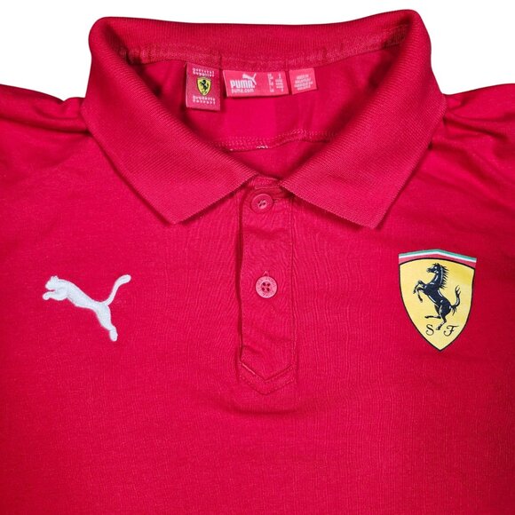 Puma Scuderia Ferrari Polo Womens Size Small Red - Picture 4 of 12
